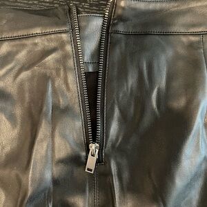 Faux leather skirt with pockets